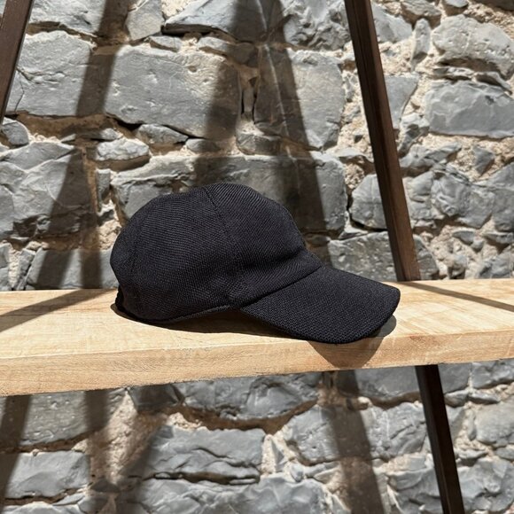The Row Black Silk Knit Caspian Baseball Cap - Picture 1 of 8